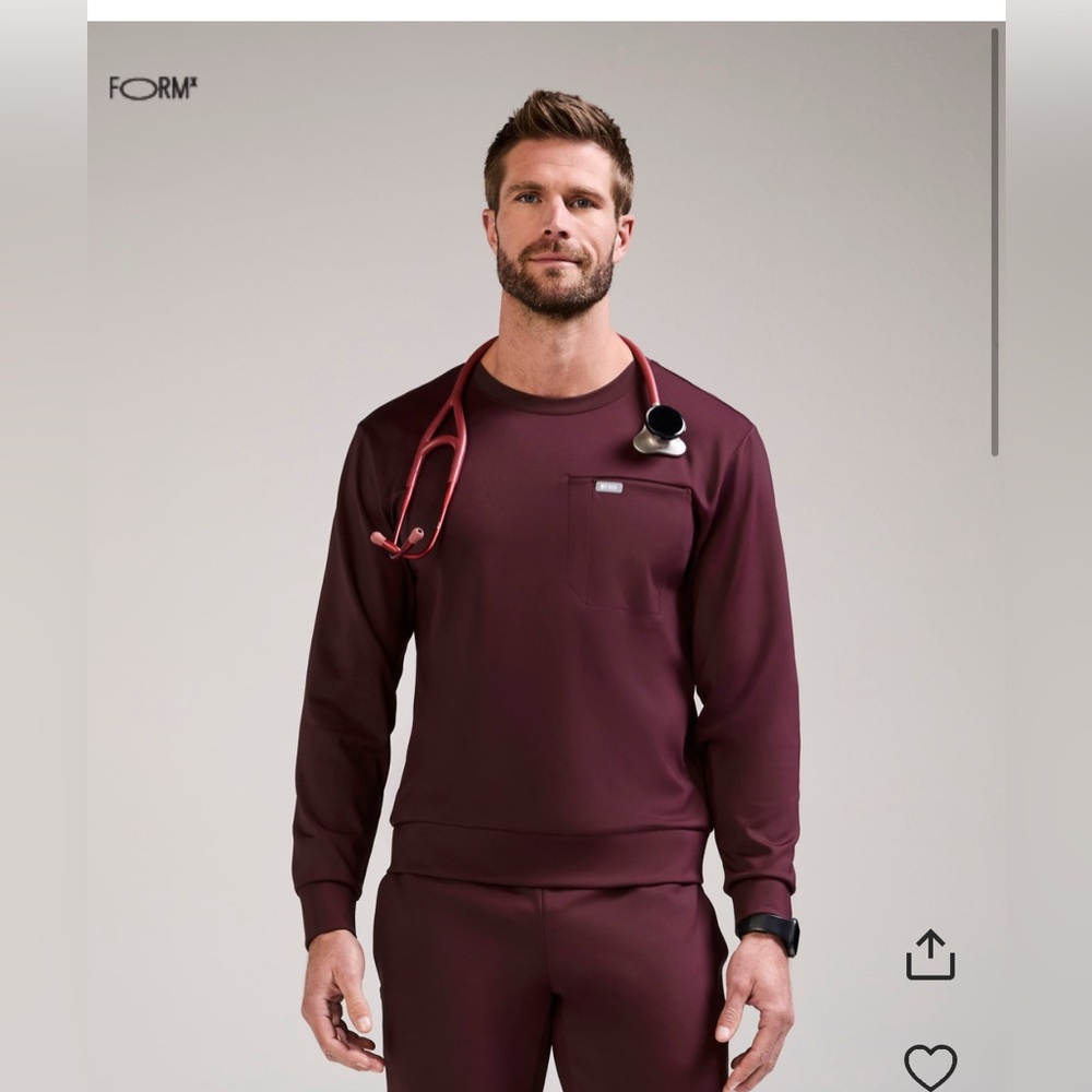 FORMX figs Burgundy Scrub Set small
